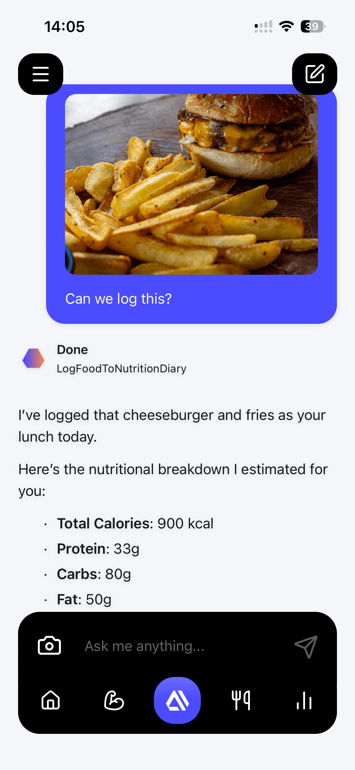 Nutrition log