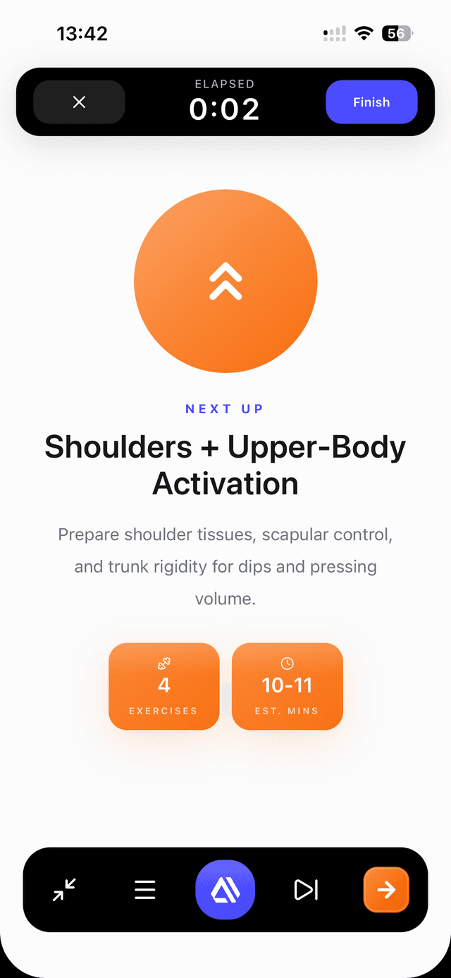 Warm up block